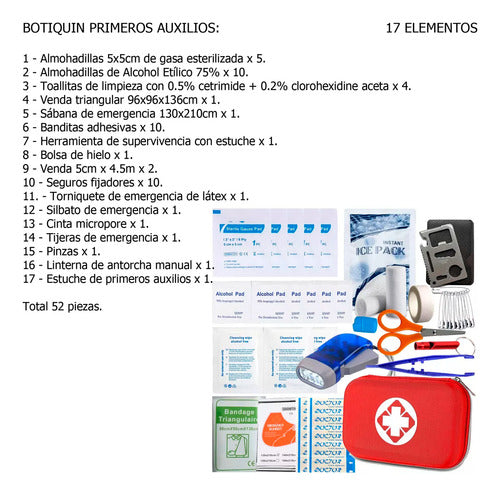 Kit De Primeros Auxilios Portátil Estuche Botiquín De Viaje