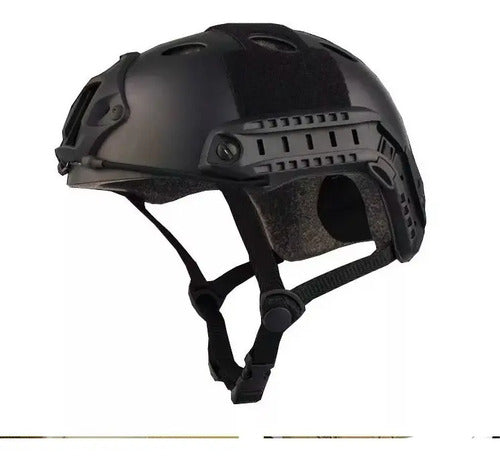 Casco Tactico Militar De Riel Operaciones Especiales Rescate