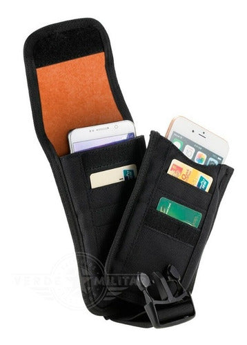Funda Cartera Militar Porta Celular Bolsa Táctica A La Cintura Molle Úsala En Cinturón Mochila Chaleco Piernera Accesori