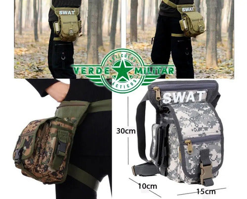 Mochila Piernera Táctica Bolsa De Viaje Muslera Cangurera Porta Arma Herramientas Excursió