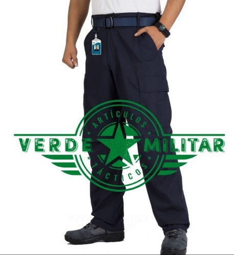 Pantalon De Bolsas Tactico Comando Seguridad Gabardina