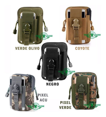 Funda Táctica Molle Úsala En Piernera Mochila Cinturón Chaleco Porta Cartera Audífonos Llaves Celular iPhone Samsung