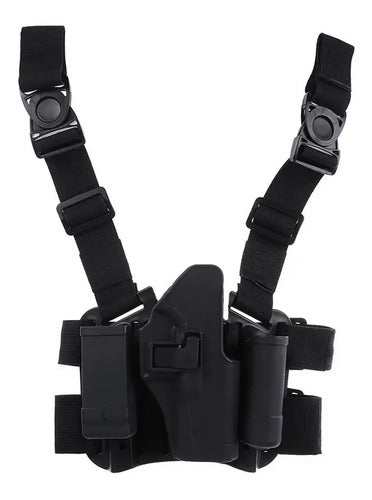 Piernera Muslera Rígida Tactica Militar Funda Porta Arma Pistola Cinturón Cinto Cintura Gl