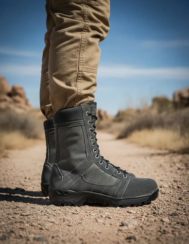 Botas Ultra Ligeras Militares Policiaca Swat Kaki Negra Gris