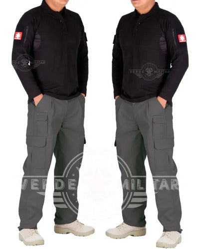 Pantalón Táctico De Vestir Ripstop Antirrasgo Bolsas D Cargo