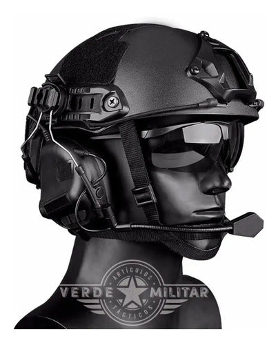 Casco Tactico Militar De Riel Operaciones Especiales Rescate