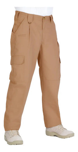 Pantalón Táctico De Vestir Ripstop Antirrasgo Bolsas D Cargo