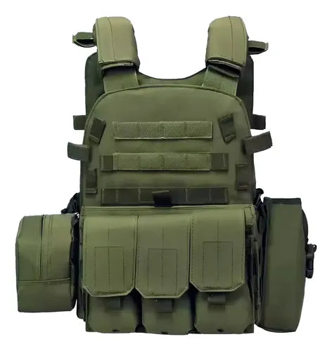 Chaleco Táctico Militar Policía Swat Sistema Molle Porta Cargadores Gotcha Airsoft Guardia