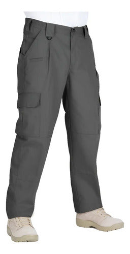 Pantalón Táctico De Vestir Ripstop Antirrasgo Bolsas D Cargo