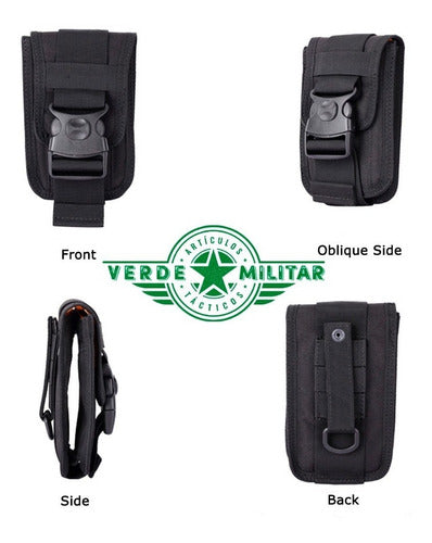 Funda Cartera Militar Porta Celular Bolsa Táctica A La Cintura Molle Úsala En Cinturón Mochila Chaleco Piernera Accesori