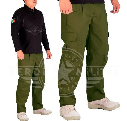 Pantalón Táctico De Vestir Ripstop Antirrasgo Bolsas D Cargo