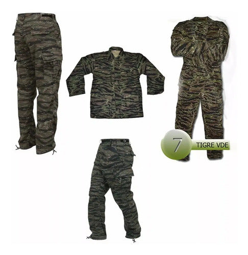 Uniforme Táctico Militar Camuflaje Hojas Secas Advantage Selva Tigre Urbano Cazador Gotcha