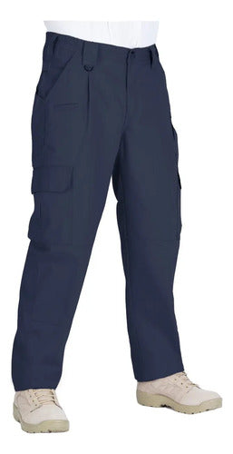 Pantalón Táctico De Vestir Ripstop Antirrasgo Bolsas D Cargo