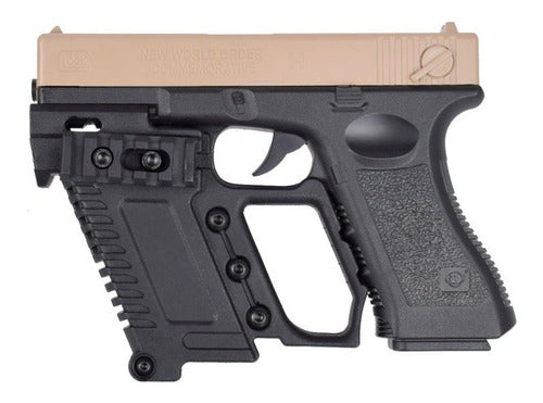Empuñadura Portacargador Riel Montura Arma Pistola Glock