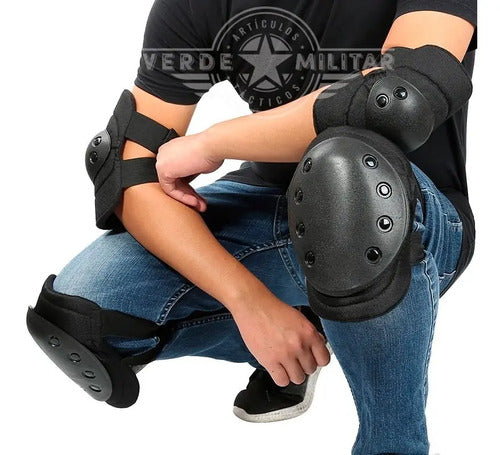 Kit De Protección Rodilleras Y Coderas Patines Patineta Bici