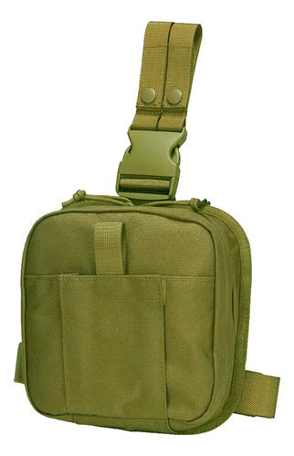Mochila Piernera Táctica Militar Bolsa Muslera Cangurera Cartera De Viaje Paseos Al Aire Libre Actividades Moto Turismo