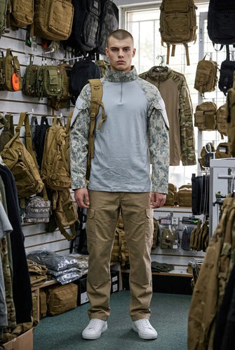 Playera Camisa Táctica Rápida Militar D Combate Camuflaje Pixel Gotcha Airsoft Deportiva P