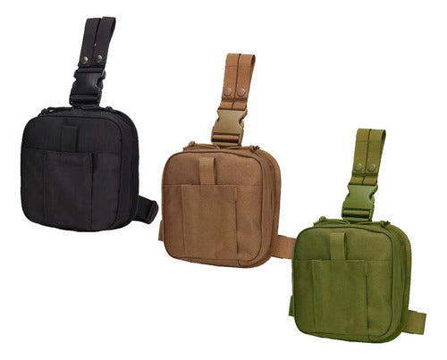 Mochila Piernera Táctica Militar Bolsa Muslera Cangurera Cartera De Viaje Paseos Al Aire Libre Actividades Moto Turismo