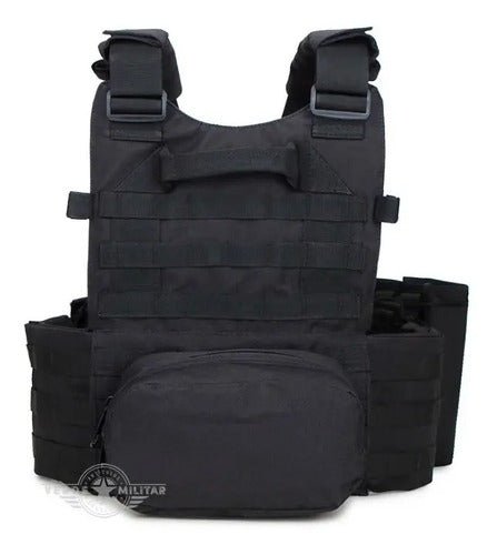 Chaleco Táctico Militar Policía Swat Sistema Molle Porta Cargadores Gotcha Airsoft Guardia